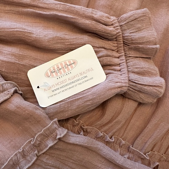 Dusty Pink Ruffle Tiered Dress by Mikarose - Picture 10 of 10